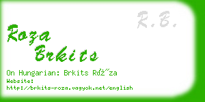 roza brkits business card